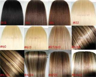Highest Quality, 22 Clip In Remy Human Hair Extensions In 12 Colors 