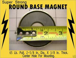 Round Base Magnets Strong powerful heavy duty 2 5/8  