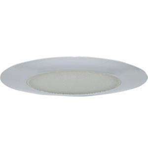   House 6 in. Recessed Lighting White Shower Trim with Albalite Lens