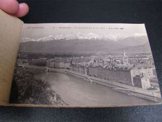 1919 Grenoble France 12 Postcard Souvenir Photo Book  
