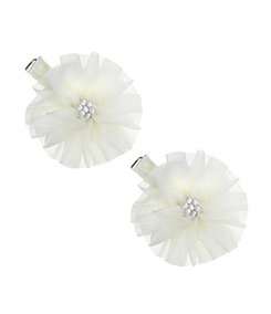 Copper Key Ruffle Flower Clip 2 Pack $10.00