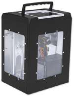Ultra Black MicroFly Aluminum Micro ATX Tower Case with Clear Sides 