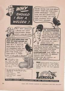 Vintage 1956 LINCOLN FARM WELDER Advertisement  