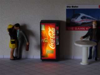 87 Spur H0 3011   8 Modellland Coca Cola Getränkeautomat beleuchtet 