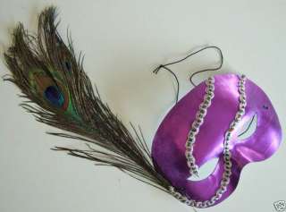 Venetian Masquerade Ball Party Mask PURPLE PEACOCK Ball  