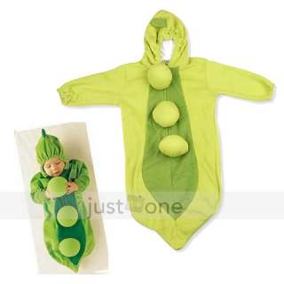 Süß cute Grün Erbsen Baby Pucktuch Pucksack Doppel Schlafsack 