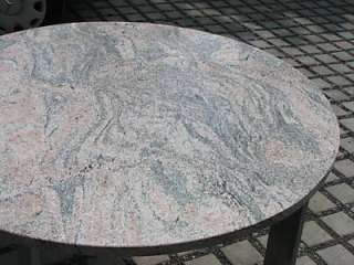 Tischplatte  rund  in Granit JUPARANA INDIA/// Tisch EDELSTAHL 