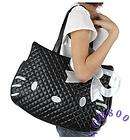   Kitty Black Leather Like Tote Hand Bag Lady Girls PURSE Xmas Gift