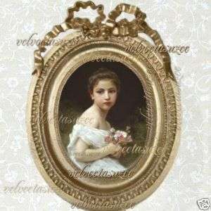 1800 Girl Dollhouse Picture Portrait Victorian Art WF  