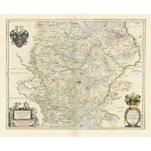 Historische Karte Thüringen   Thüringen Landgrafius. 1642 (Plano 