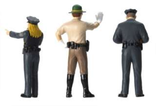 SET OF 3 PCS POLICE SAFETY CHECK 1/18 FIGURES NEW 550  