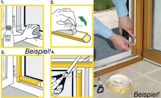 Fensterdichtung/Türdichtung selbstklebend weiß o. braun  