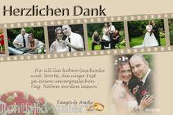 Fotokarten Danksagungen HOCHZEIT H58 A6+Kuvert  