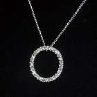 Brand new fashion and hot sell silver circle pendent necklace NZ015