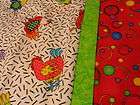 pair of standard pillowcases using a cotton fabric with bright