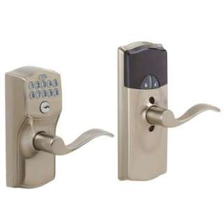 Schlage LiNK Camelot Satin Nickel Accent Keypad Lever DISCONTINUED 