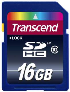 Transcend 16 GB Secure Digital High Capacity (SDHC) Class 10 Memory 