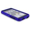 new generic snap on rubber coated case for htc evo 4g dark blue 