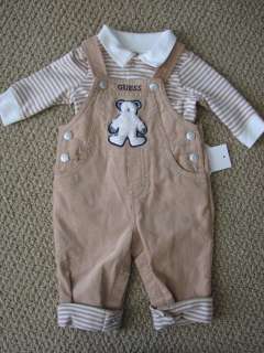   Jeans Pants L/S Tee Top Romper Coverall Overall Boys $47 Bear Corduroy