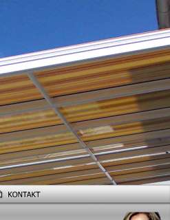 Terrassendach aus Aluminium mit VSG  Glas kompl. NEU  