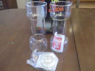 VINTAGE PYREX GLASS FLOATING CANDLE SET THE UN CANDLE  