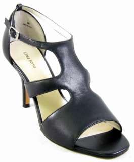 New LINEA ROMA Glamor BLACK SANDAL Womens Shoe 7.5 M  