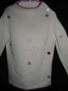 Gap Kids Ivory Dot Wool Sweater Girls Large 10  