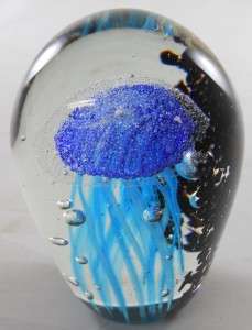 Glass Jellyfish Paperweight Paperweights Paper Weights Figurines Jelly 