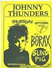 johnny thunders borax ann arbor blind pig punk concert handbill