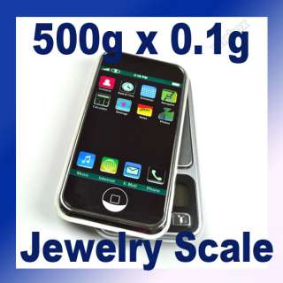 500g*0.1g Mini Digital Jewelry Weight Scale Electronic iPhone Pocket 