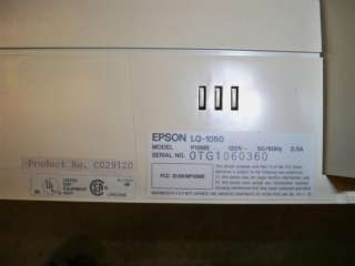Epson LQ 1050 P18MB 24 Pin Impact Printer PARTS/REPAIR  