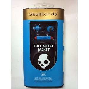 Skullcandy Full Metal Jacket Ear Buds   Shoe Blue/Baby Blue  