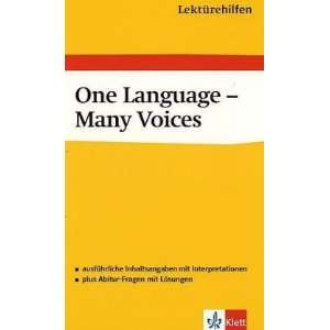Lektürehilfen One Language   Many Voices  Bücher