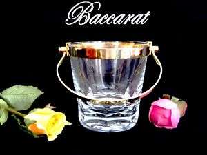 BACCARAT French Crystal Ice Bucket Signed  