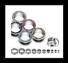   Clear CZ Bling 316L Surgical Steel Screw on Flesh Tunnels PAIR 5mm