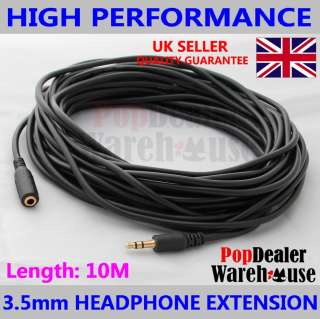 Gold 3.5mm A to B Headphone Extension Audio Cable (3m)  