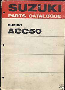 Suzuki ACC50 (1972) Parts Catalogue ACC 50 (AC 50)  