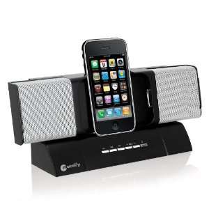  Macally Flexible Stereo Speaker for iPhone/iPod Black 