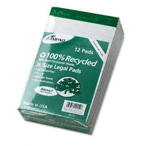  Ampad  Perforated Recycled Pads, Jr. Legal Rule, 5 x 8 