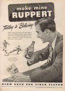   1946 Ruppert Brewery Beer New York NYC 40s BASEBALL ad