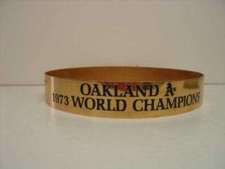   Oakland Athletics World Series Champions Trophy Ring (sku 659)  