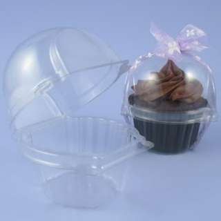 12 Large Cupcake Muffin Cake Pod Dome Case Holder Box  