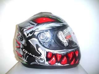 New Gmac Toxic Motorcycle Motorbike Helmet/Tinted Visor  