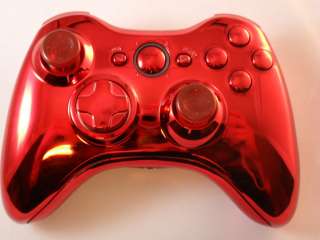 CHROME RED XBOX 360 MODDED CONTROLLER RAPID FIRE COD MOD MW3 BLACK OPS 