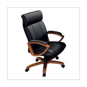  Sunset Cherry DMi Seating Executive Black Leather Office 