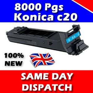 Cyan toner cartridge for Konica Minolta Bizhub C20 C20P C20X C20PX 