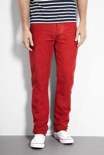   by Marc Jacobs  Red Cotton Canvas Slim Jeans by Marc By Marc Jacobs