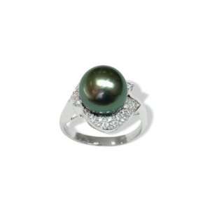   south sea cultured pearl and diamond ring American Pearl Jewelry