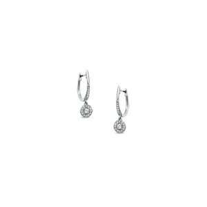  ZALES Diamond Circle Drop Earrings in 10K White Gold 1/5 