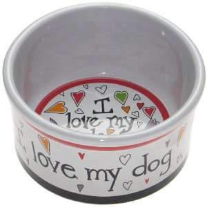  Snoozer Small I Love My Pet Dog Bowl by Jennifer Garant 